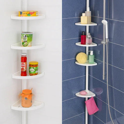 🚿 Estante de Ducha Telescópico Ajustable Esquinero – Organizador de Baño Sin Taladrar