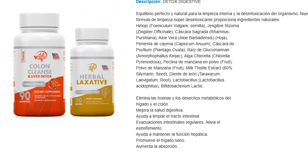 💊 DETOX DIGESTIVE – Limpieza Completa de Colon e Hígado con Laxante Herbal Natural
