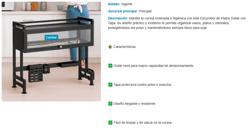 🍽️ Escurridor de Platos Doble Nivel con Tapa – Organizador de Cocina | Pago Contra Entrega RD